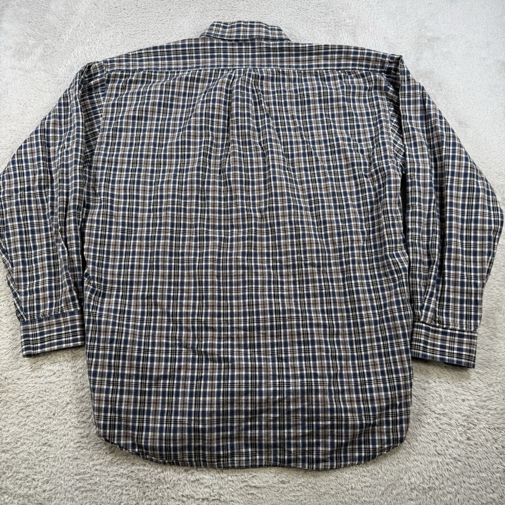 Polo Ralph Lauren Shirt Mens Large Plaid Blaire Cotton Long Sleeve Button Pony - Picture 6 of 7